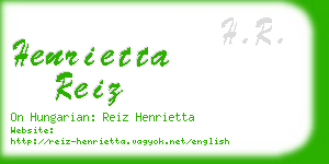 henrietta reiz business card